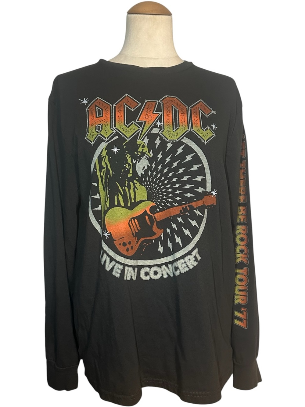 AC/DC Let There Be Rock Longsleeve Shirt Dark Gray Size M